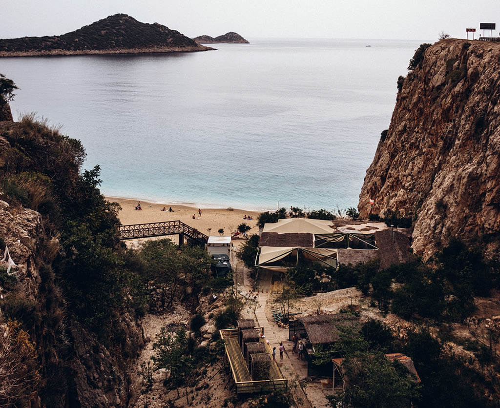 Changing rooms on Kaputas beach