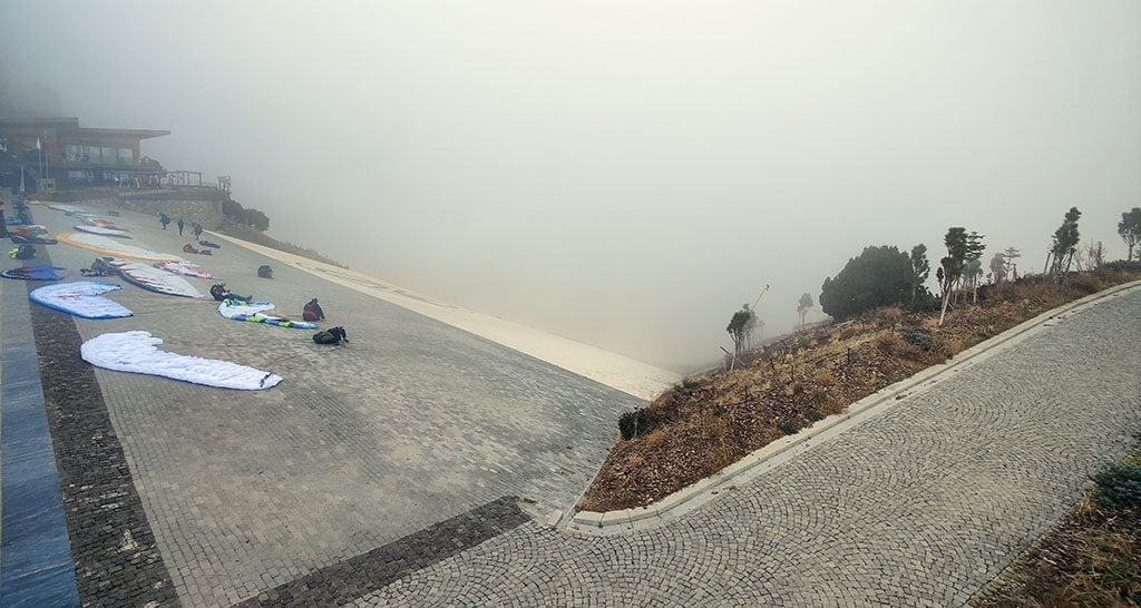 Heavy fog on Mount Babadag