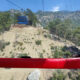 Riding the cable car to Babadag