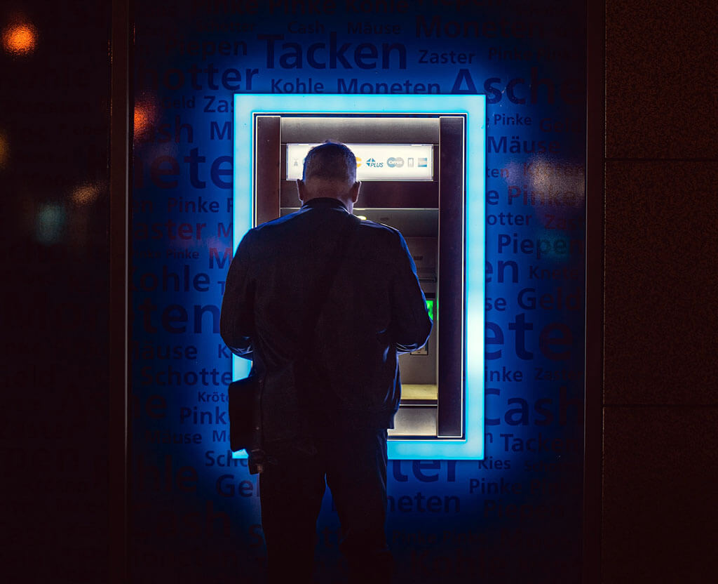 Cash withdrawal at a Turkish ATM