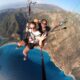 Flying over the blue lagoon on a paraglide in Oludeniz
