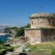 Ancient tower in the city of Antalya