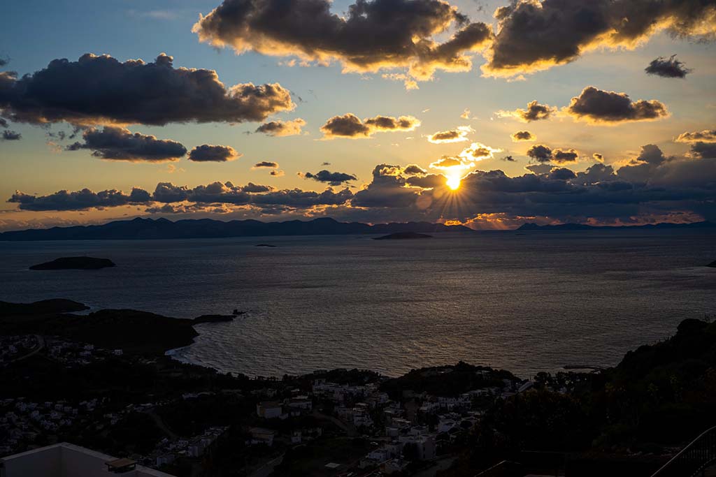 Sunset at sea after a safari trip to Fethiye