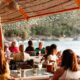 Dinner in a restaurant at Help Beach & Yacht Club in Fethiye