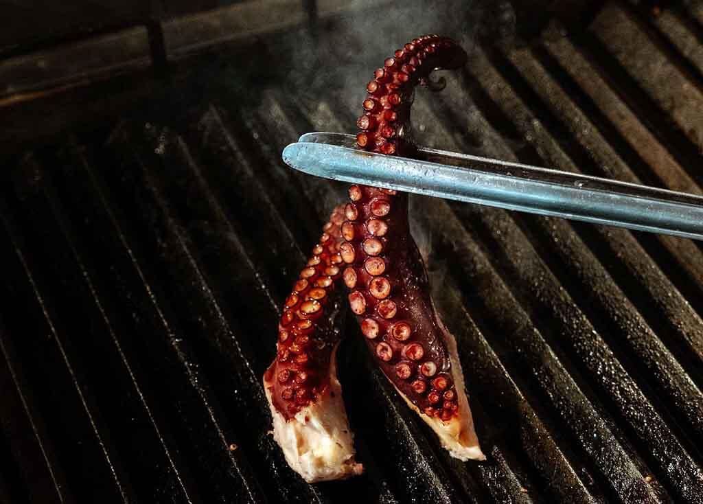 Fried octopus at Help Beach & Yacht Club in Fethiye