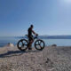Stopping while cycling near Lake Eğirdir