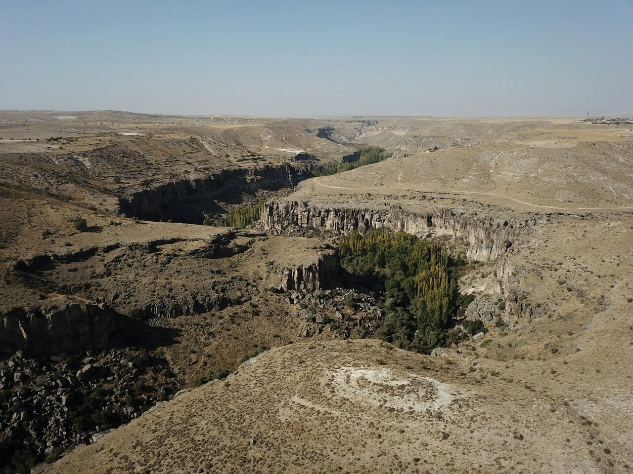 Bird's eye view of the canyon