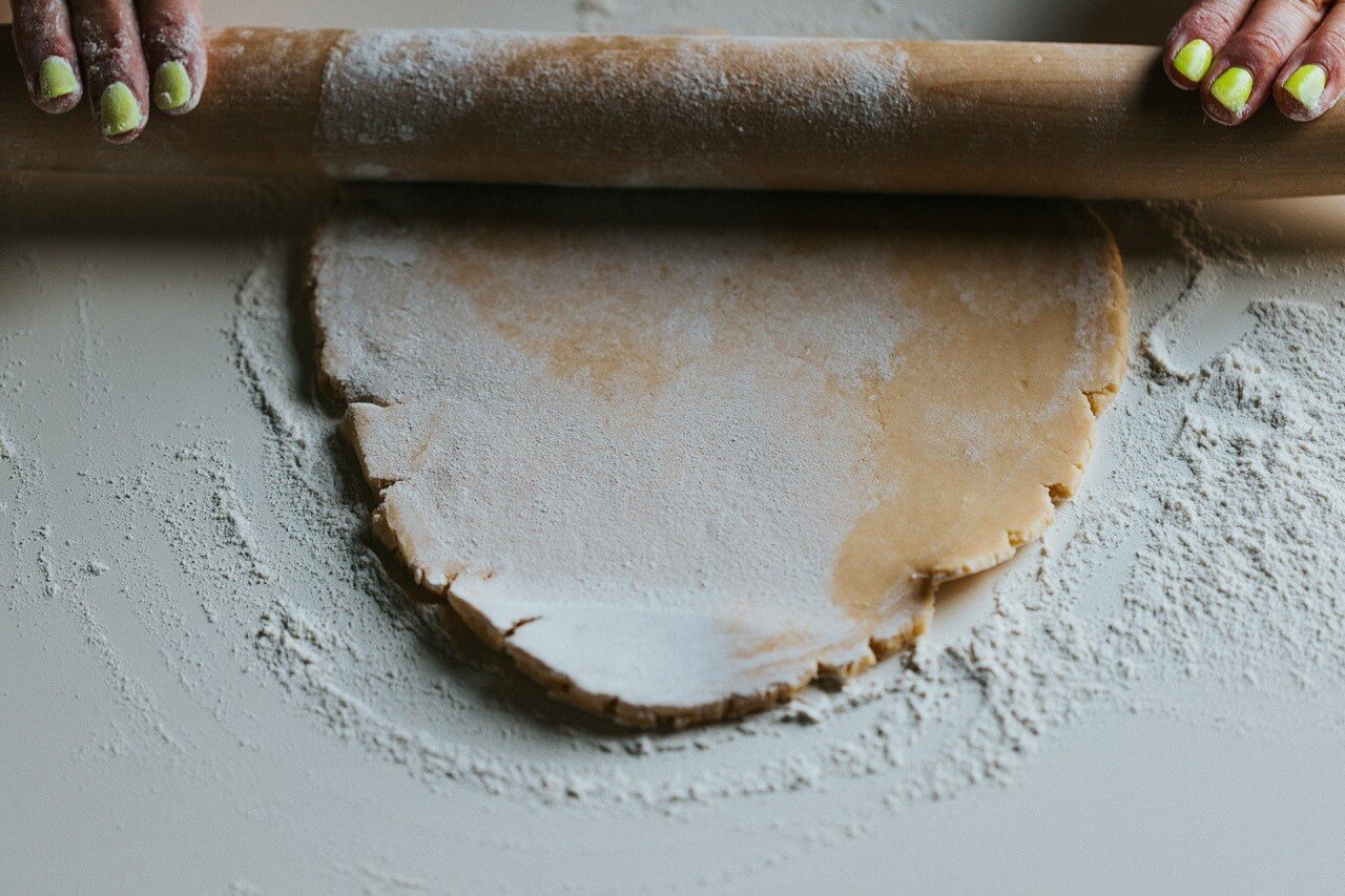 Preparing the dough for Pide